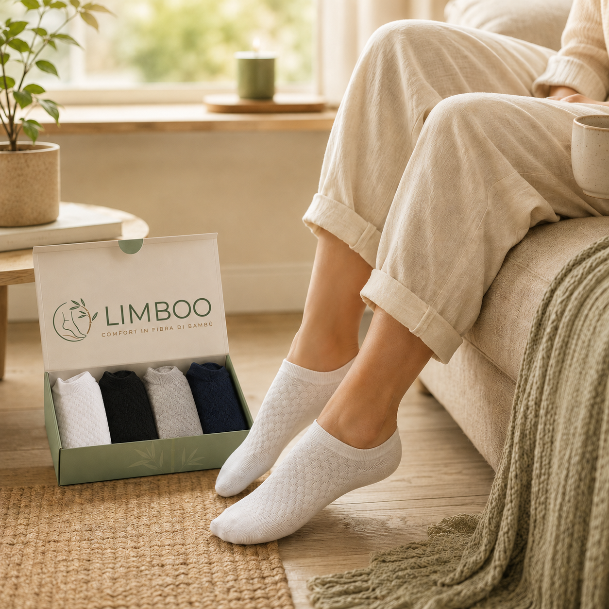 Calze basse in fibra di bambù di alta qualità