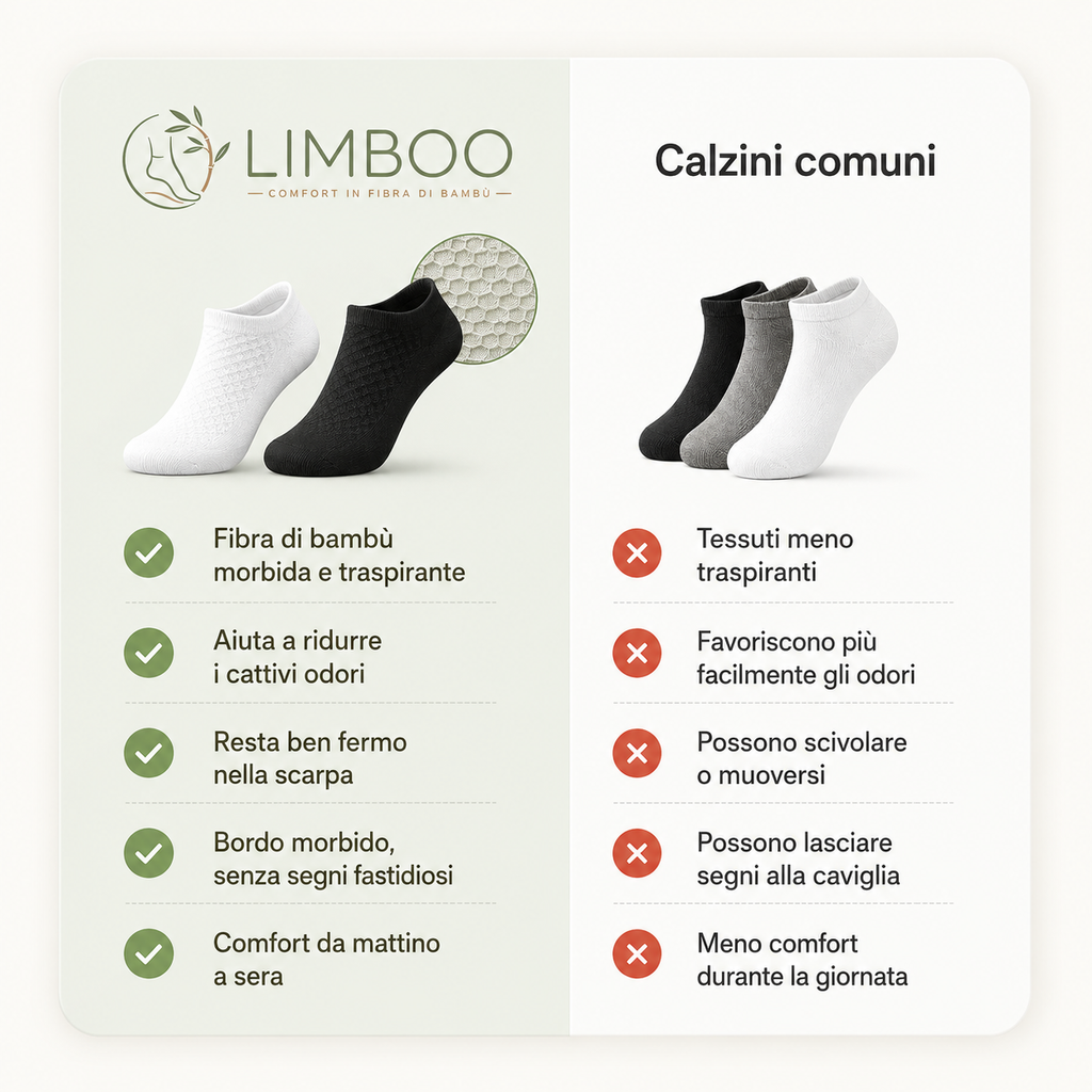 Calze basse in fibra di bambù di alta qualità